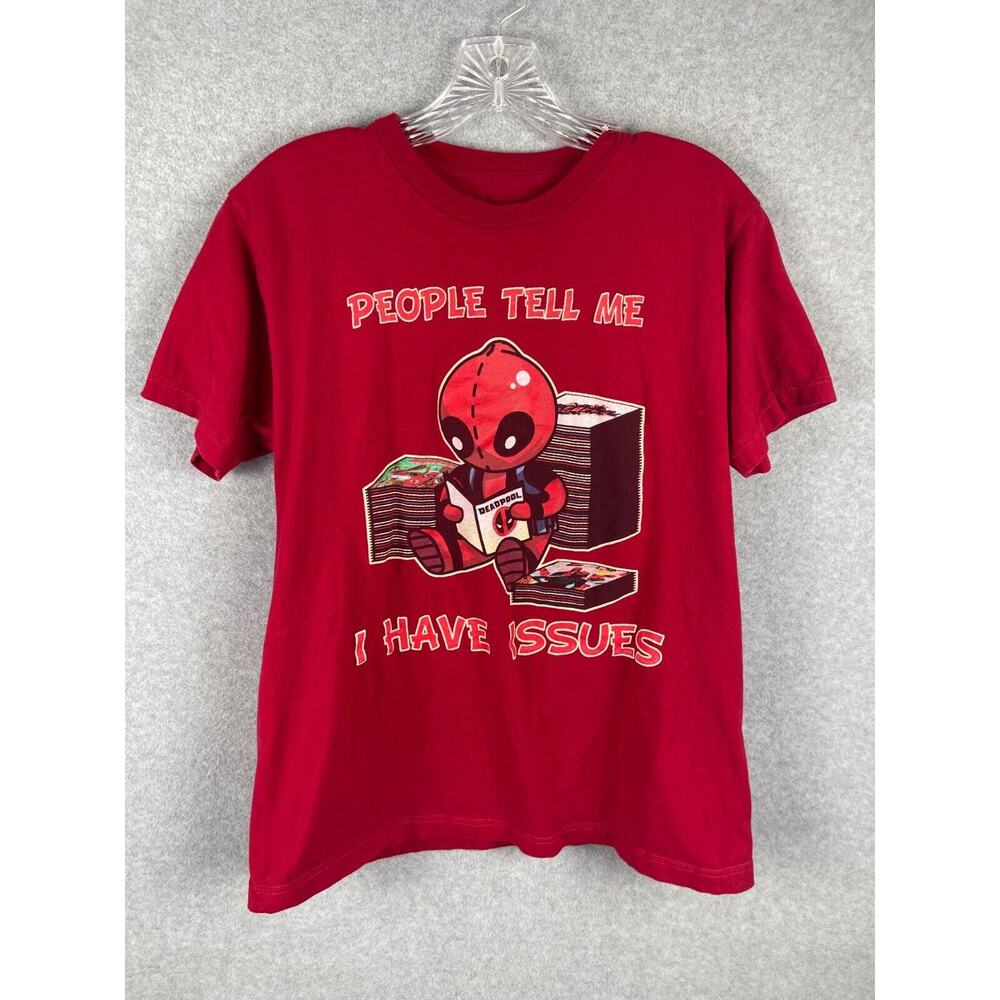 We Love Fine Marvel Deadpool T Shirt Mens M Red People Tell Me I Have Issues